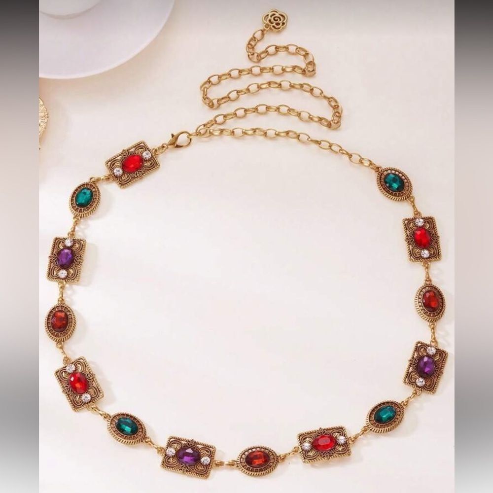 Elegant Gold Multicolor belt N1196